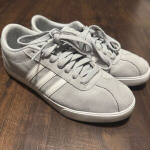 Adidas Women's Light Gray Suede Sneakers 7.5